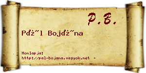 Pál Bojána névjegykártya